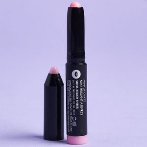 Trestique Shell Beach Sheer Mini Lip Glaze. Pink, Rosy, Light, Balm, Light, Deep
